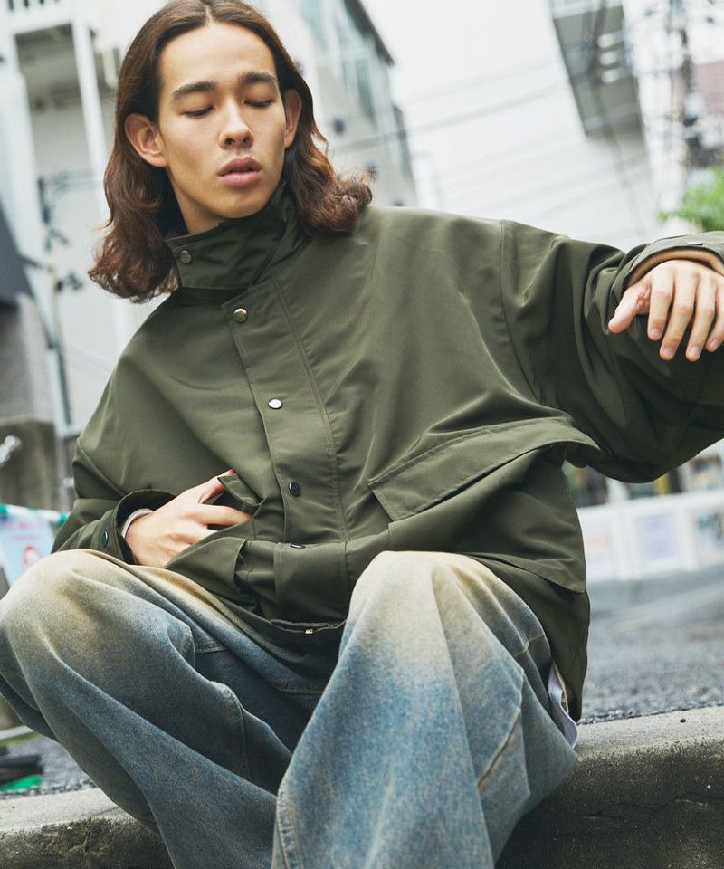 襟コーデュロイ切替ビッグシルエット2wayブルゾン | MSG
