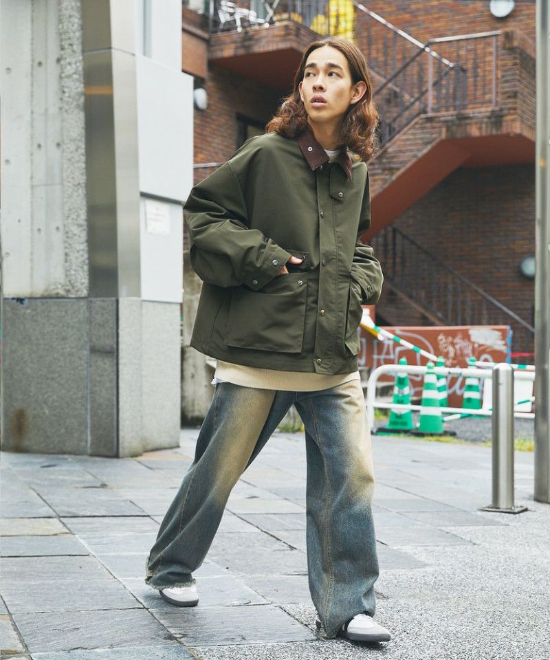 襟コーデュロイ切替ビッグシルエット2wayブルゾン | MSG