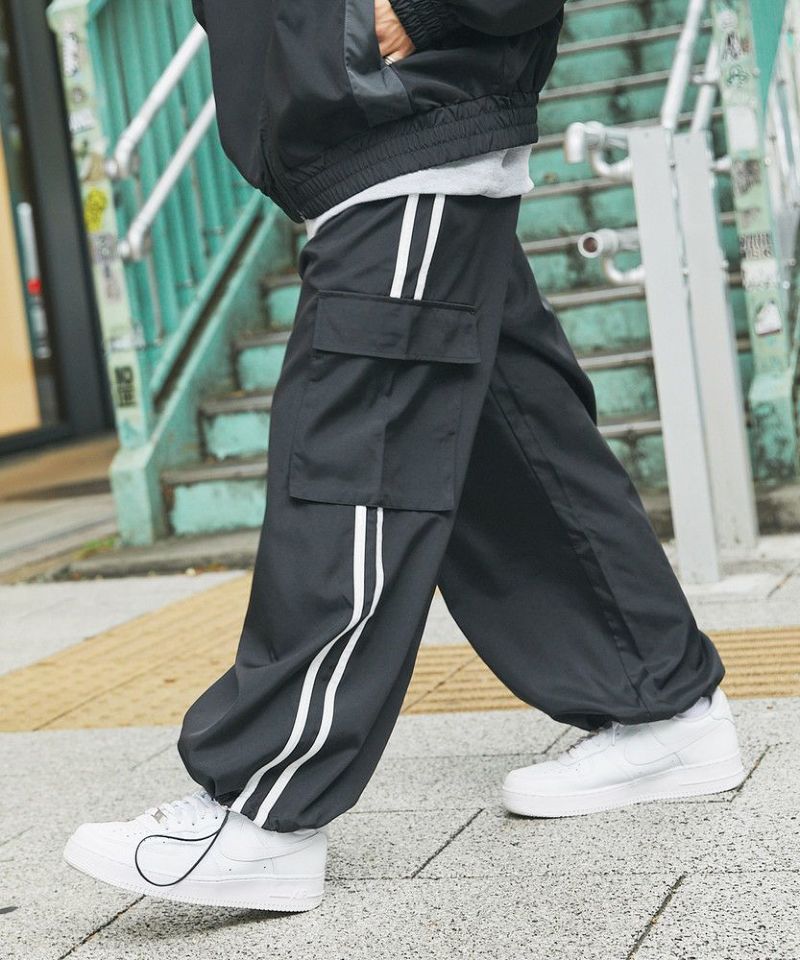 セットアップ可能】テックエステルサイドラインカーゴパンツ | MSG
