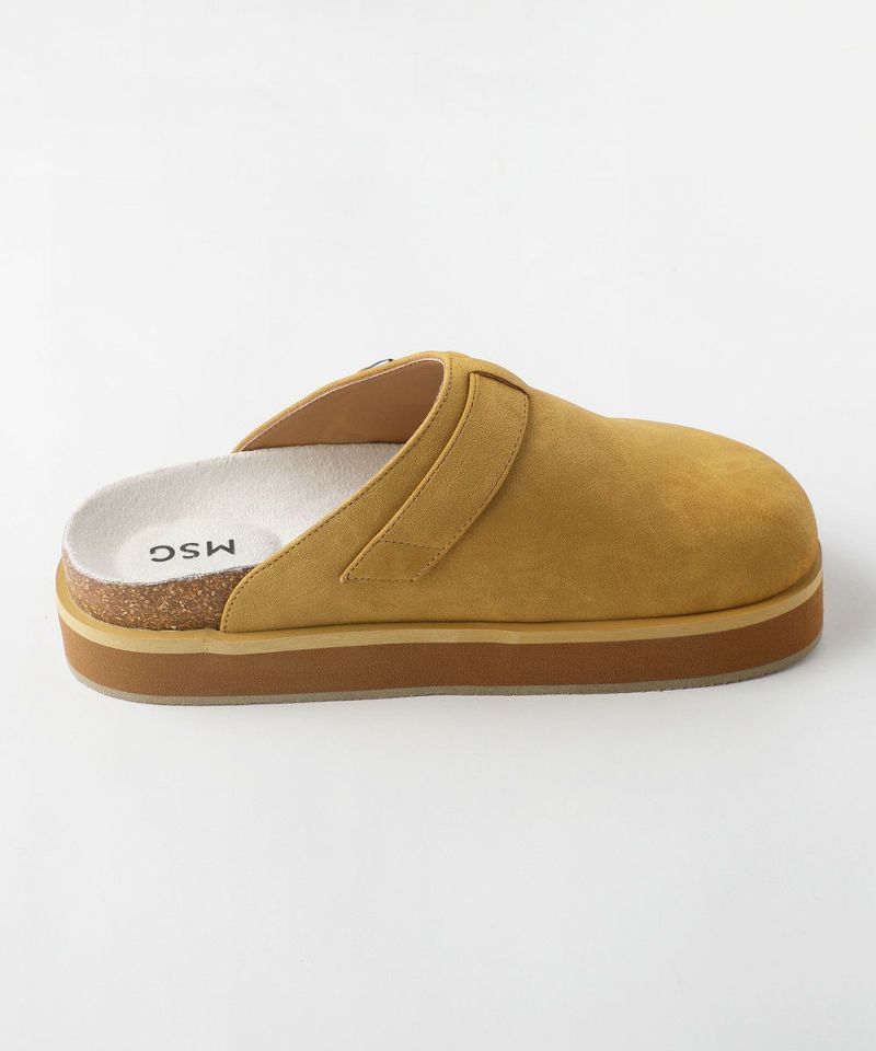 ハイボリュームソールフェイクスウェードミュール/スリッポン/サンダル