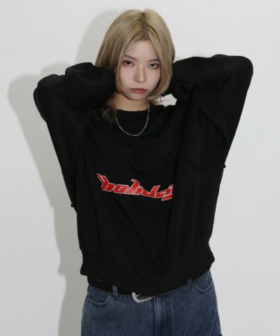 MSGM スウェットビッグロゴ センタープリント ブラック XL 80s USA製 JERZEES スウェット 染み込みプリント ビッグロゴ