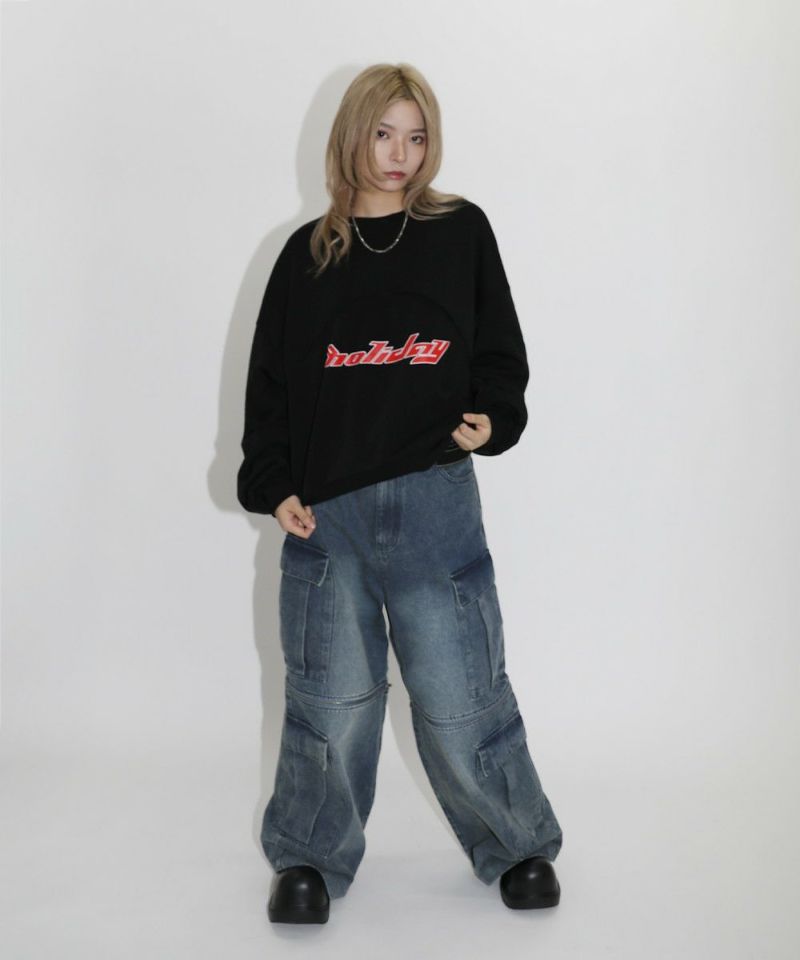 オーバーサイズパネル切替クルーネックプルオーバースウェット | MSG