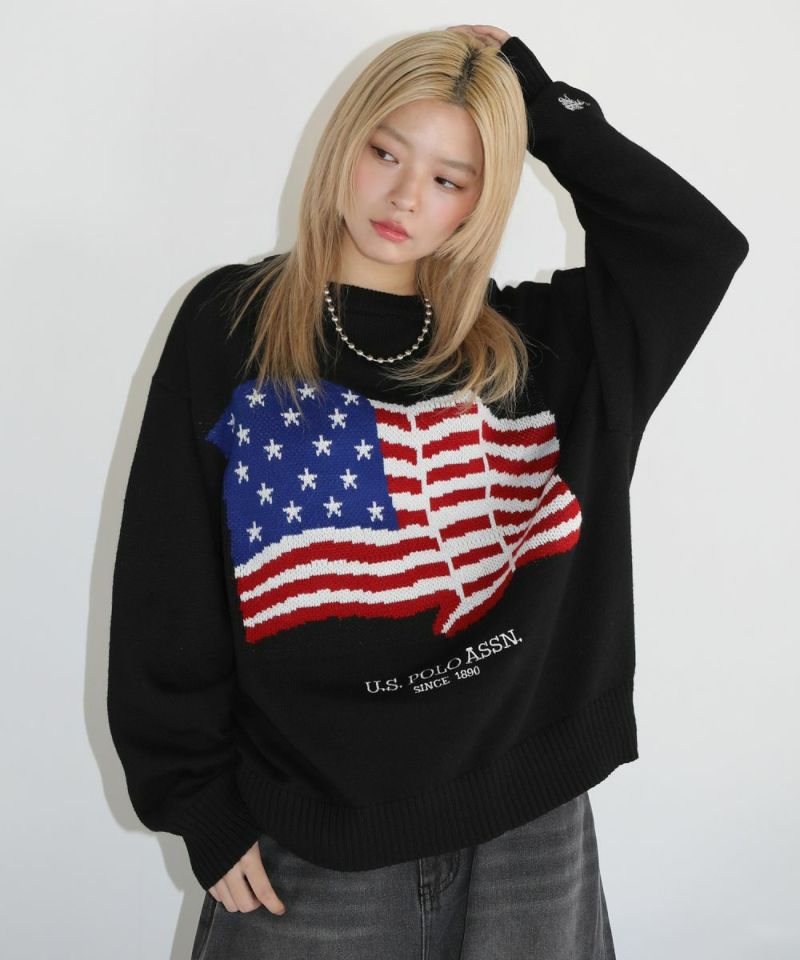 U.S. POLO ASSN./オーバーサイズ天竺グラフィックフラッグクルー U.S. POLO ASSN./オーバーサイズ天竺グラフィックフラッグクルー