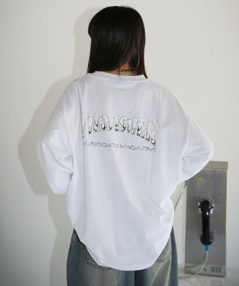⭐️美品‼️スラッシャー×ルーディーズコラボ TシャツV Kデザイン セール】THRASHER×MSG/スラッシャー 別注 ビンテージライク ワン