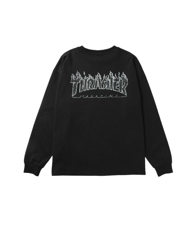 ⭐️美品‼️スラッシャー×ルーディーズコラボ TシャツV Kデザイン US限定！THRASHER スラッシャー x GIRL ガール コラボ ロゴ T