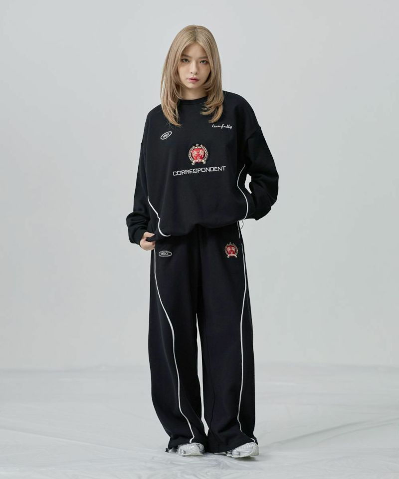 新品未使用　adress アドレス　スウェットパンツ　ヘビーウエイト SET-UP着用可能】ドローコードパイピングオーバーサイズ ヘビー