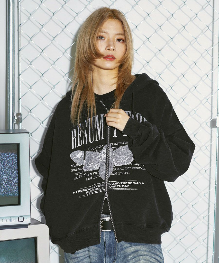 コットン400g】ヴィンテージライクグラフィックジップパーカー | MSG