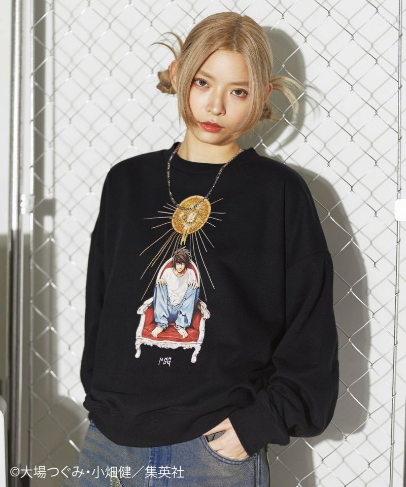 MSG×DEATH NOTE 別注ルーズシルエット裏毛スウェットプル