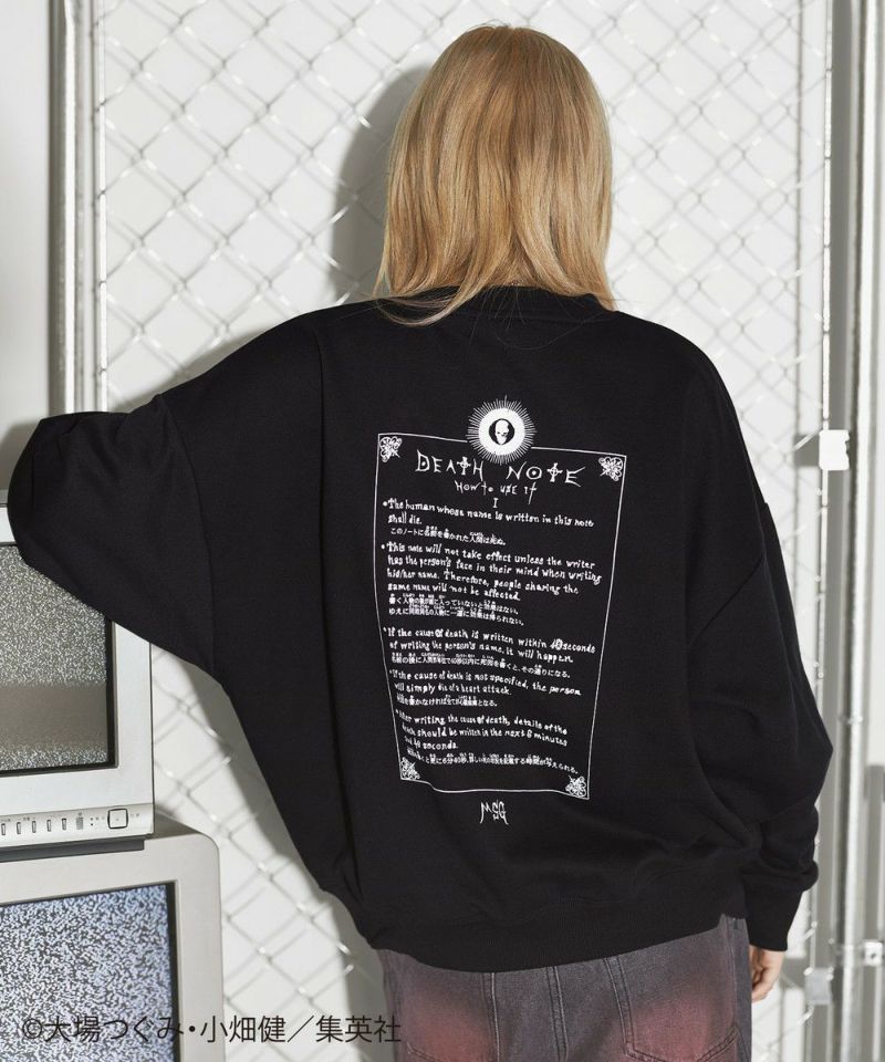 MSG×DEATH NOTE 別注ルーズシルエット裏毛スウェットプル