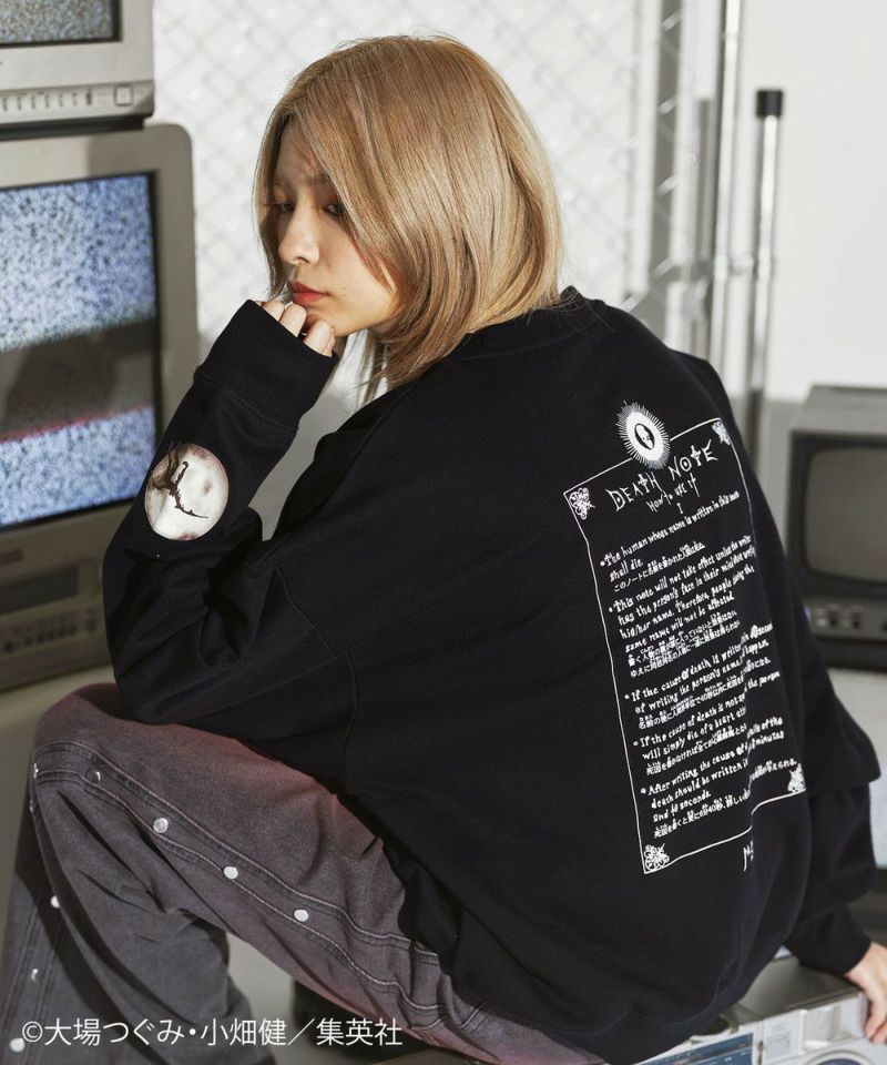 MSG×DEATH NOTE 別注ルーズシルエット裏毛スウェットプル