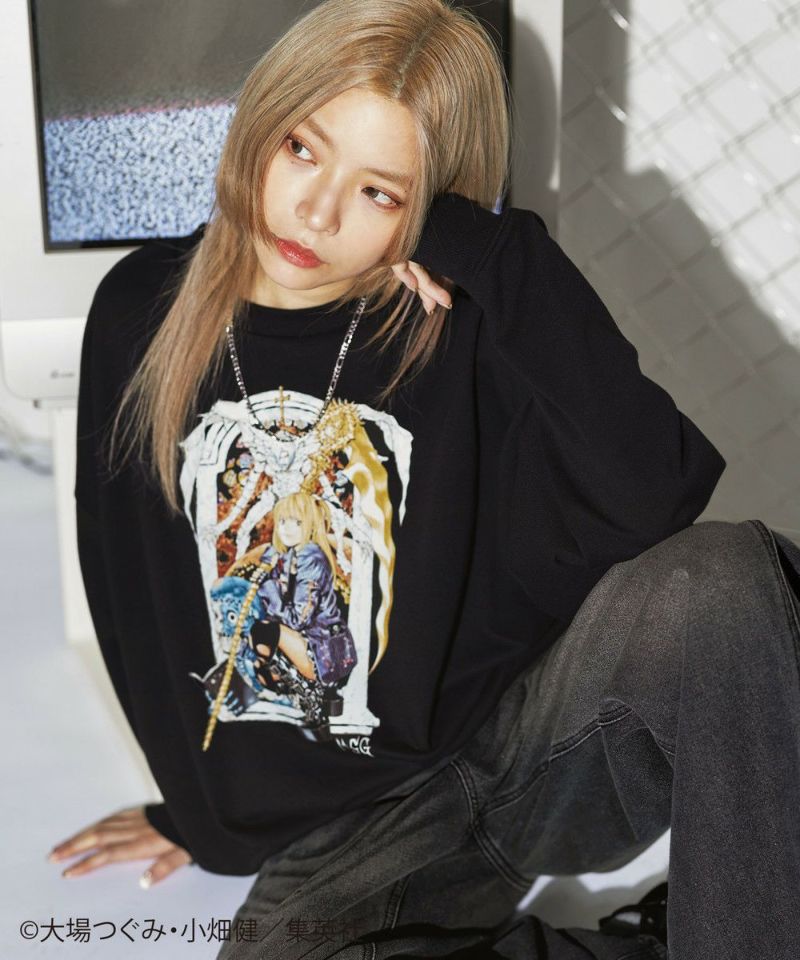 MSG×DEATH NOTE 別注ルーズシルエット裏毛スウェットプル