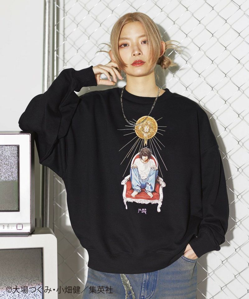 MSG×DEATH NOTE 別注ルーズシルエット裏毛スウェットプル