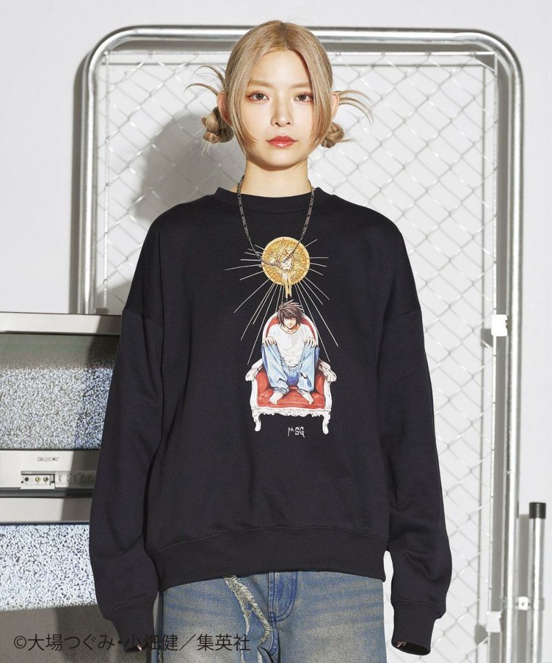 MSG×DEATH NOTE 別注ルーズシルエット裏毛スウェットプル