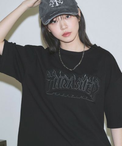関税/送料込★ ★ロゴパッチ 半袖 Tシャツ 別注 ボックスシルエット パッチワークロゴ半袖Tシャツ | MSG