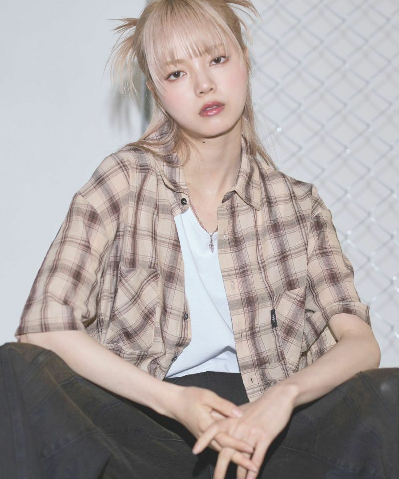 ボックスシルエット五分丈チェックシャツ【UNISEX】 | MSG