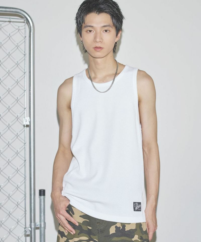 ワンポイントワッフルタンクトップ【UNISEX】 | MSG