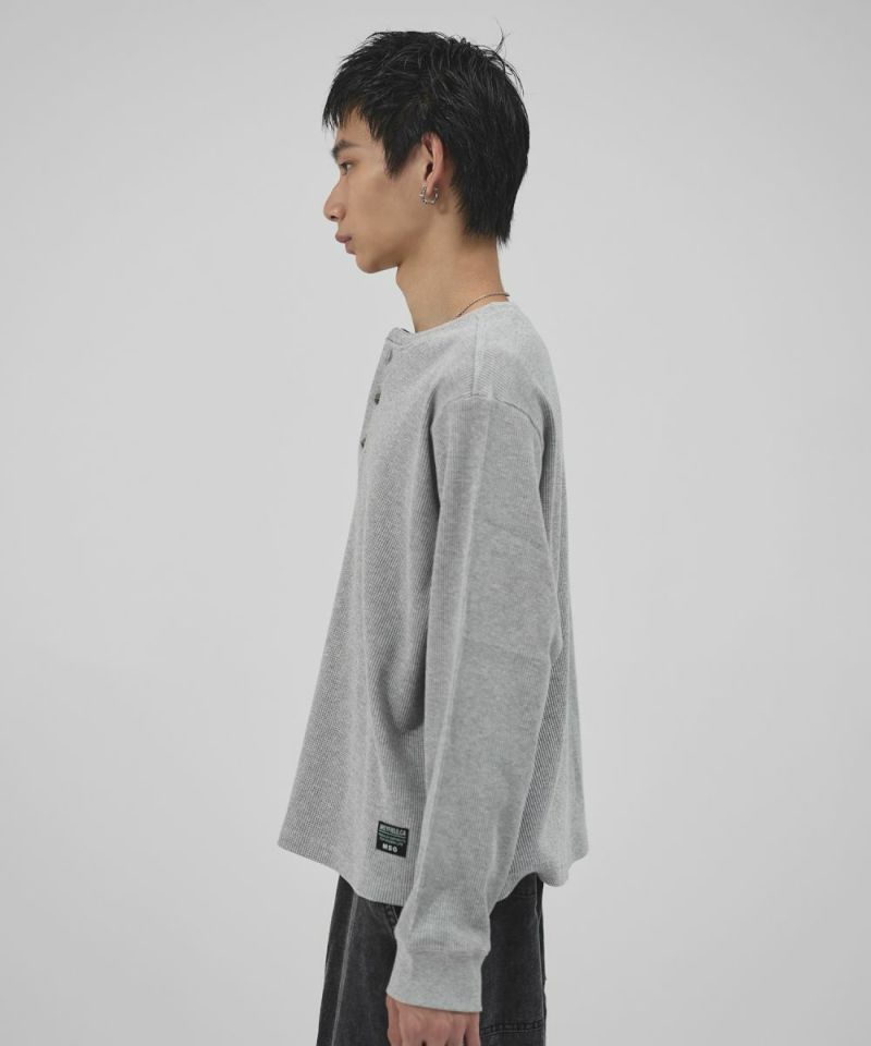 コットンサーマルロングスリーブヘンリーネックTシャツ【UNISEX】 | MSG