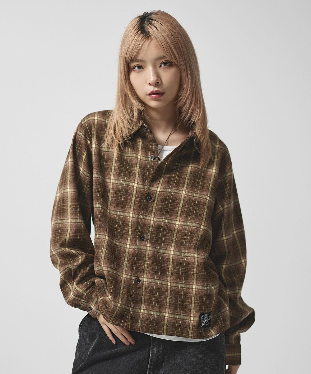 ボックスシルエット ショート丈 マルチチェックシャツ | MSG