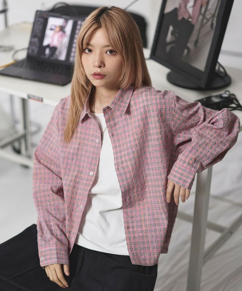 ボックスシルエット ショート丈 マルチチェックシャツ | MSG