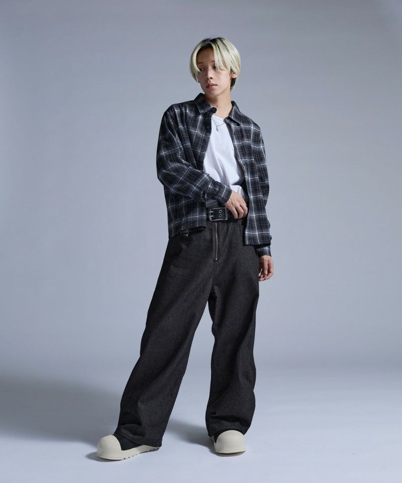 センタージップワイドバギーデニムパンツ | MSG