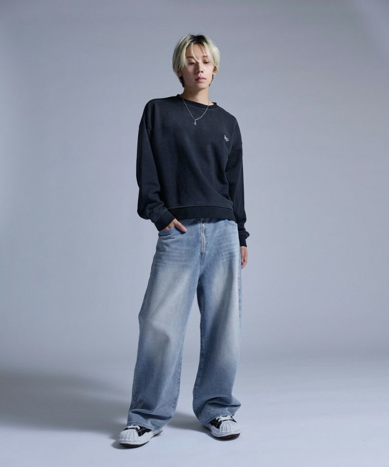 センタージップワイドバギーデニムパンツ | MSG