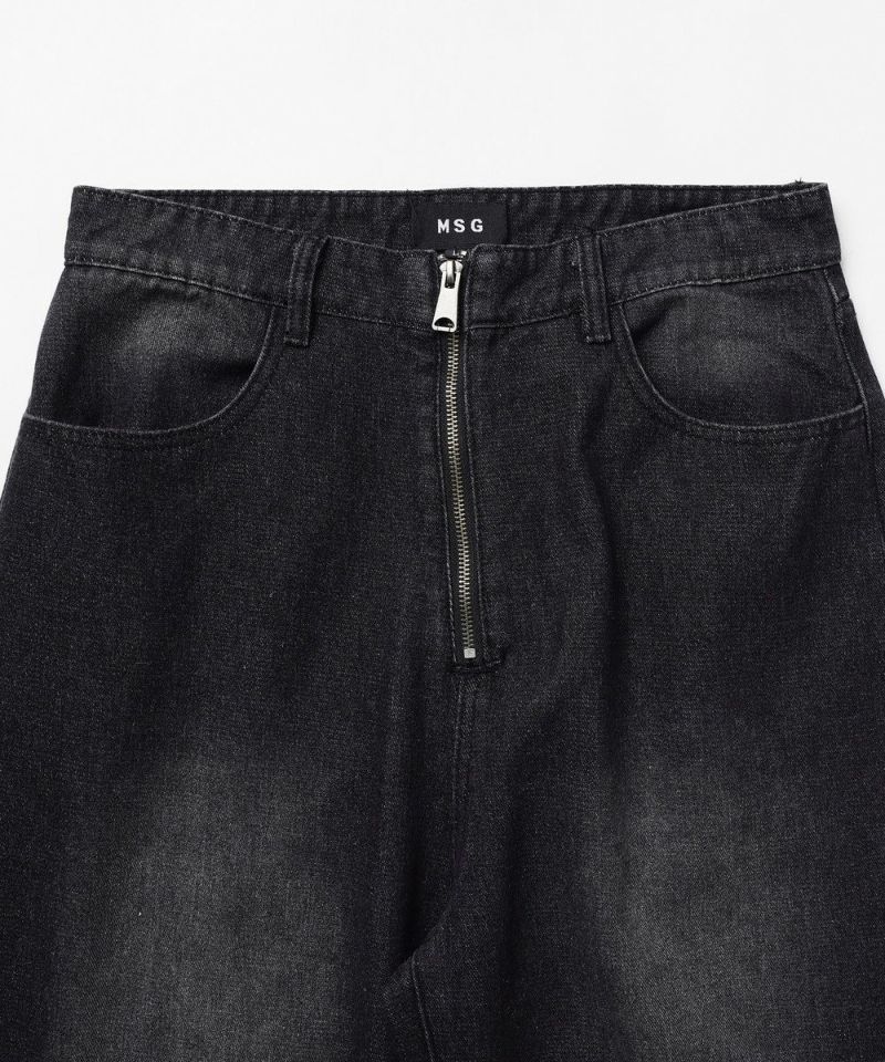 センタージップワイドバギーデニムパンツ | MSG