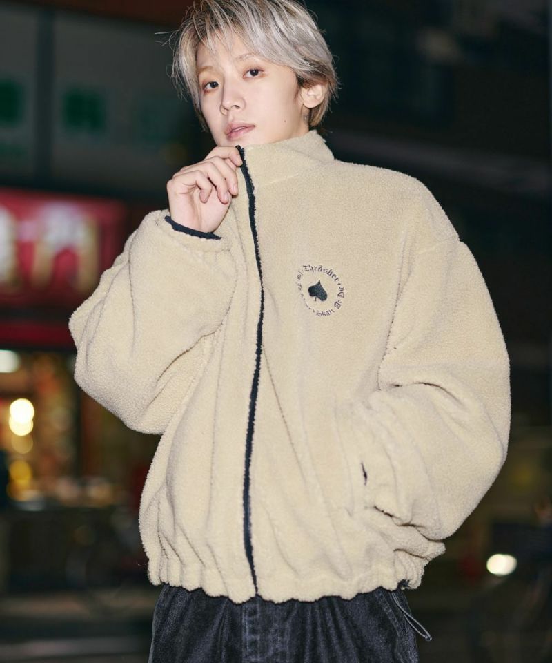 mschf アウター　アイボリーSサイズ THRASHER×MSG 別注 ボアナイロン2wayリバーシブルブルゾン【UNISEX】 | MSG