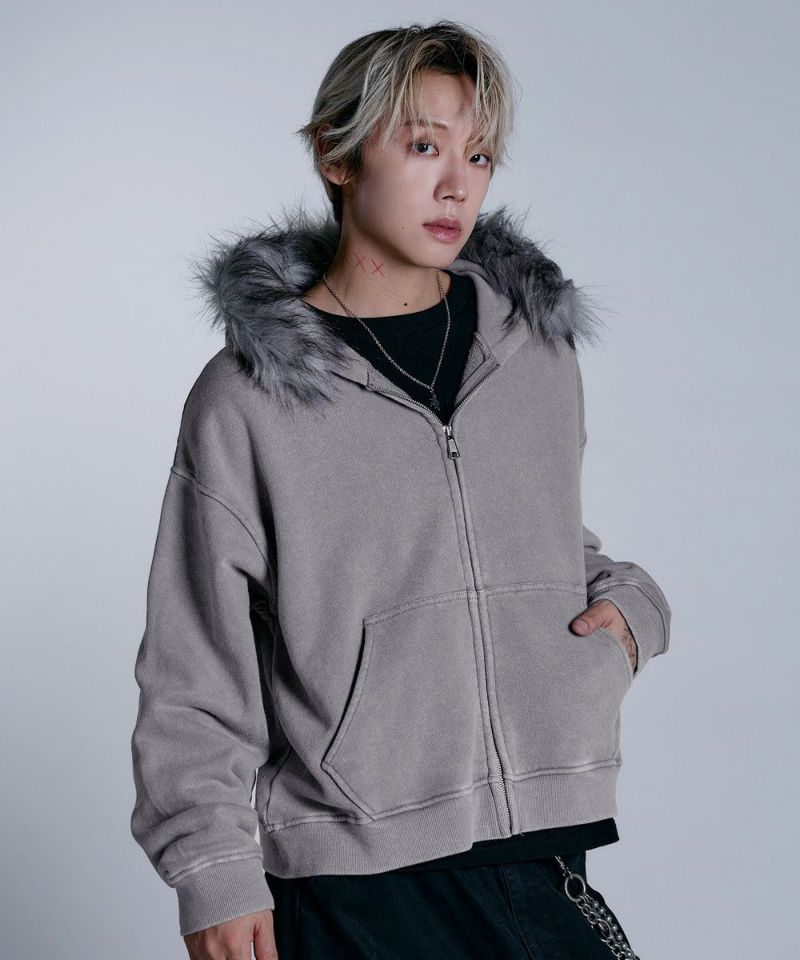 ヘビーウェイト裏毛ZIPファーパーカー | MSG