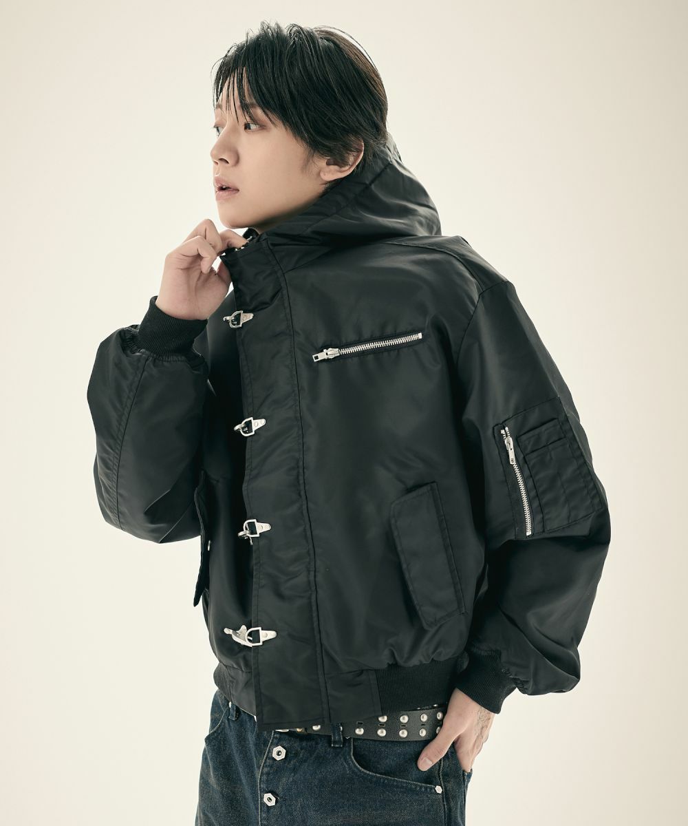 N-2Bフライトミリタリーコンパクトファイヤーマンジャッケットナイロン